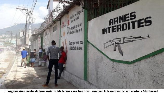 En raison de l’insécurité, l’organisation Médecins sans frontière ferme définitivement ses portes à Martissant